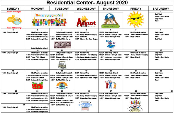 Link to the August event calendar