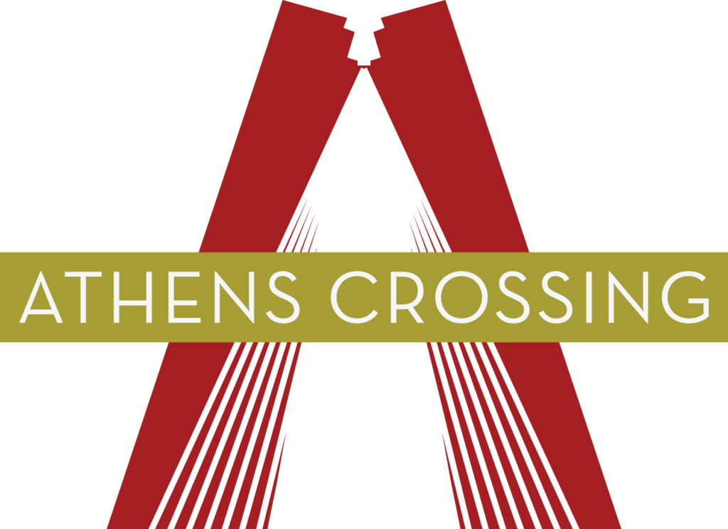 Athens Crossing vertical logo