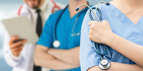 Banner image of health care workers